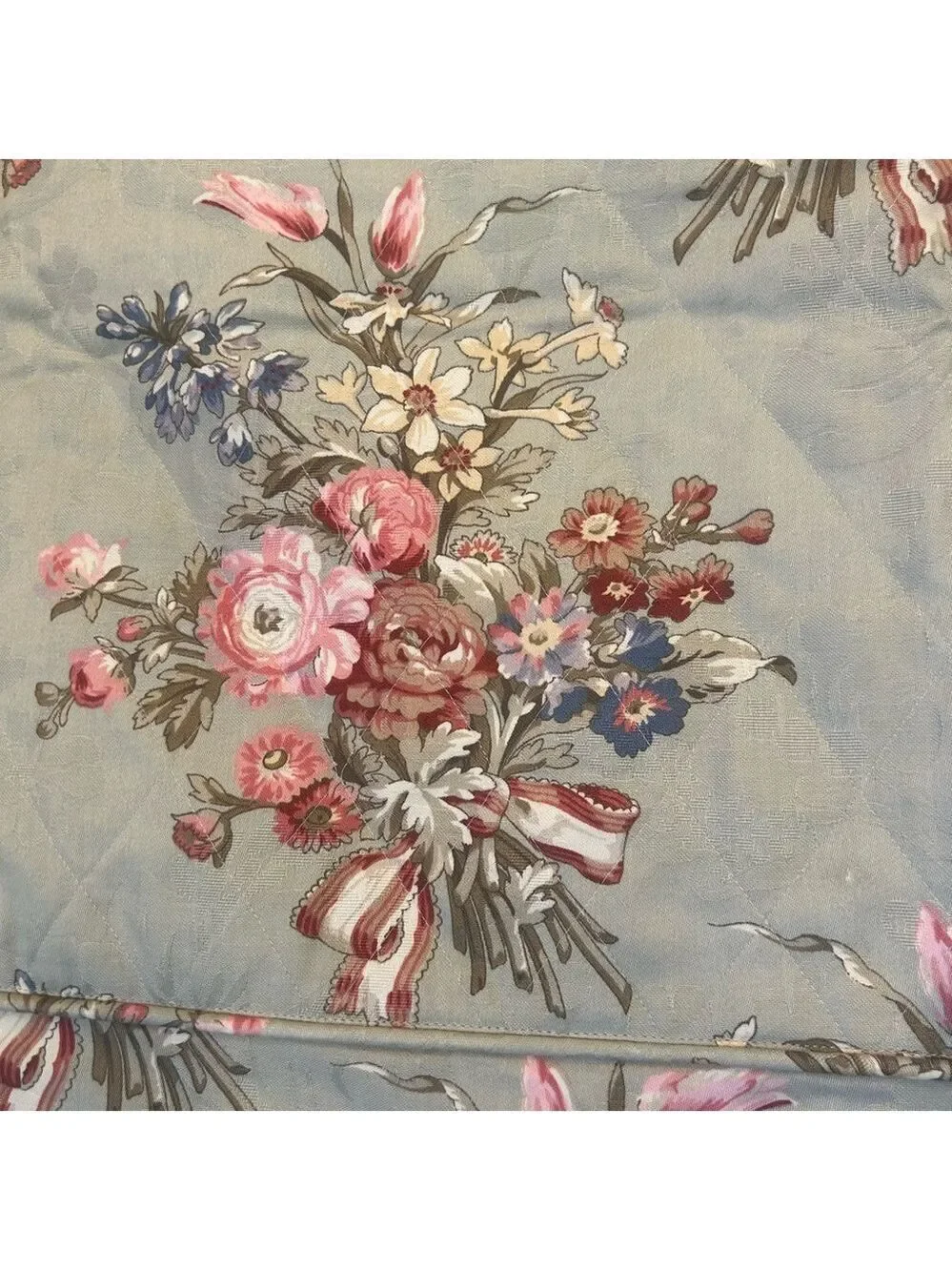 Peacock Alley pillow Sham Quilted Floral Patterned 100% Cotton Farmhouse